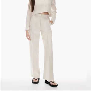 Wilfred Effortless Linen Pant (natural ecru; sz 8)